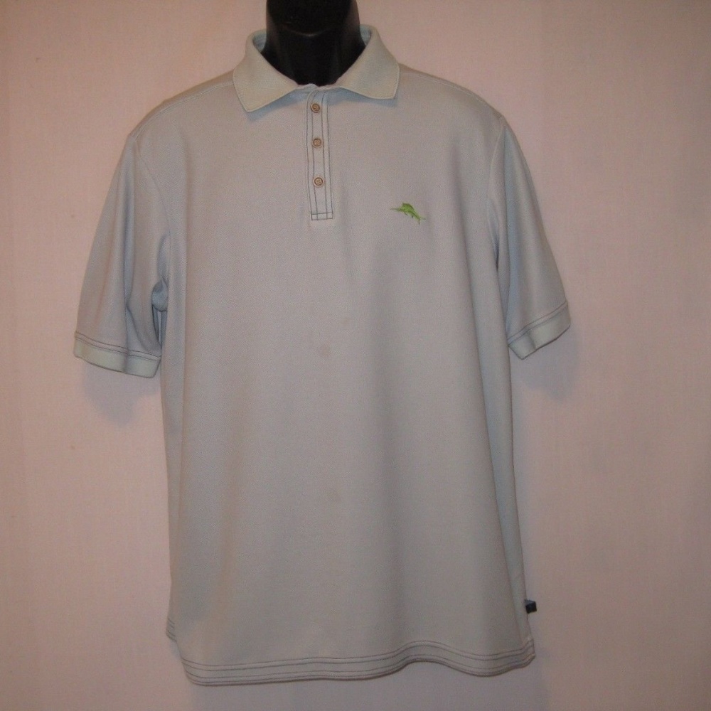 Tommy Bahama Shirt Size M Blue Pima Cotton S/S